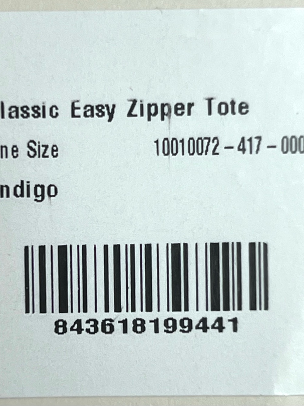Cuyana Classic Easy Zipper Tote Rare Indigo Blue Italian Pebbled Leather Large - Picture 4 of 15